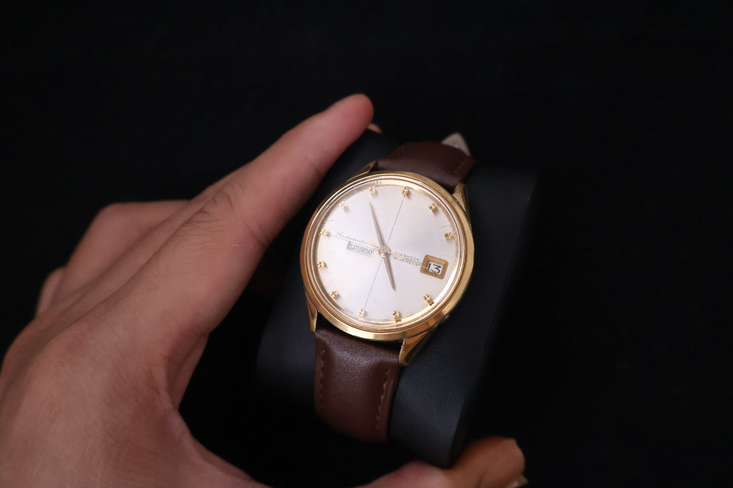 (SERVICED) Rare Vintage 1965 Seiko Seikomatic Weekdater EGP 26 Jewels 6206-8010