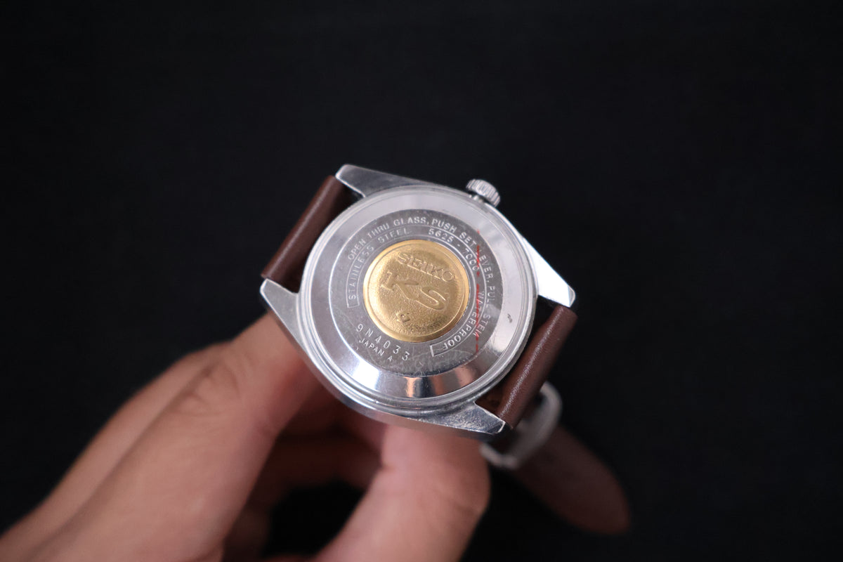 (SERVICED) Rare Vintage 1969 Seiko King Seiko 56KS Hi-Beat Gold Medallion 25 Jewels 5625-7000