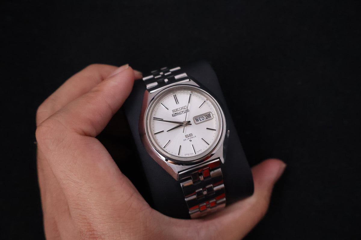 (SERVICED) Rare Vintage 1973 Seiko 5 Actus SS 23 Jewels 6106-7580