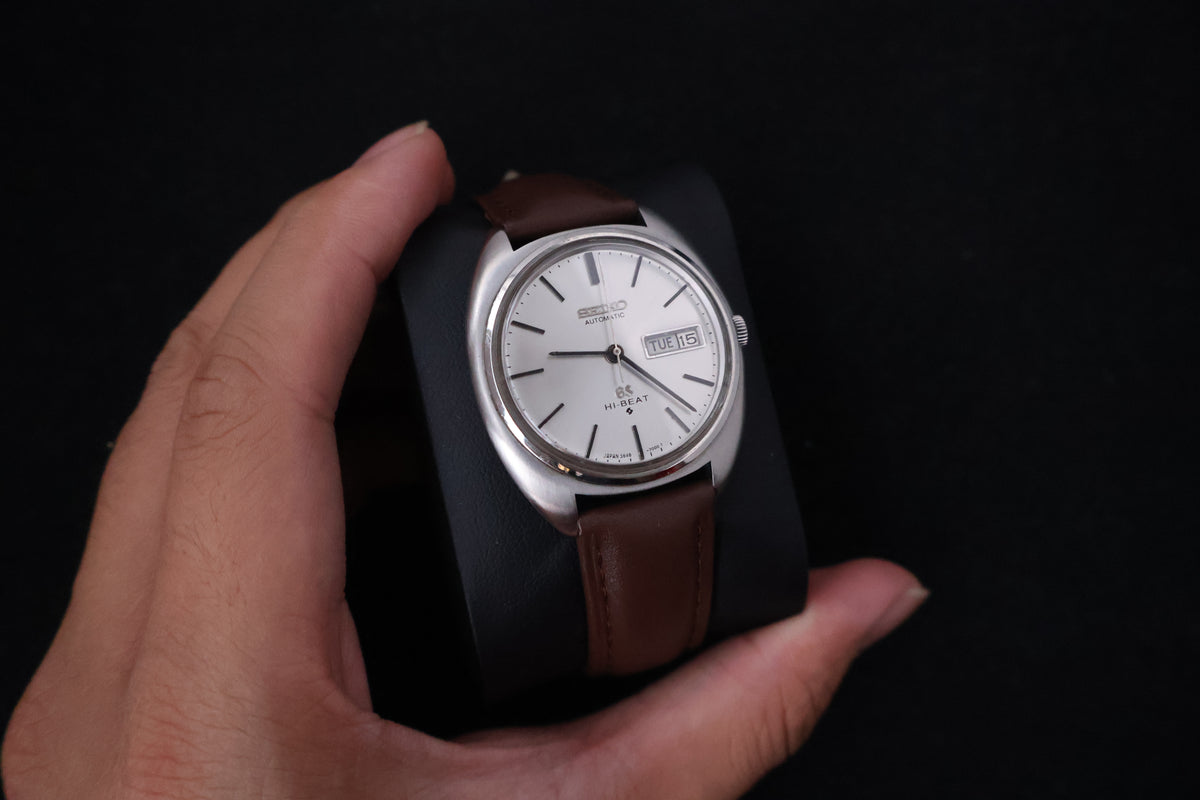 (SERVICED) Rare Vintage 1971 Seiko Grand Seiko 56GS Hi-Beat Gold Medallion 5646-7000