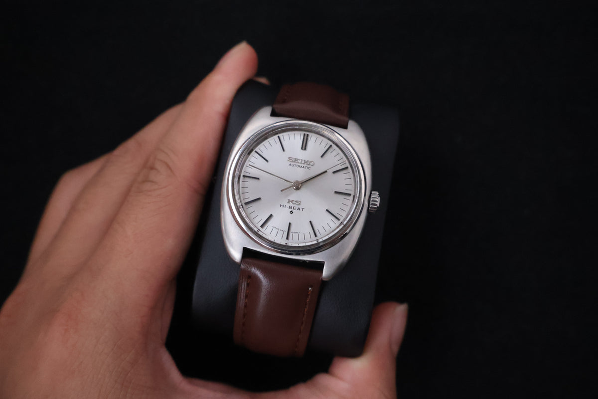 (SERVICED) Rare Vintage 1970 Seiko King Seiko 56KS Hi-Beat Gold Medallion 5621-7000