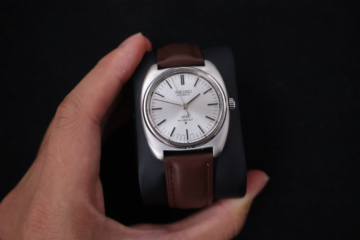 (SERVICED) Rare Vintage 1970 Seiko King Seiko 56KS Hi-Beat Gold Medallion 5621-7000