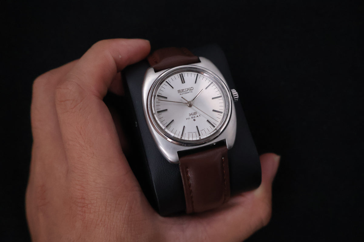 (SERVICED) Rare Vintage 1970 Seiko King Seiko 56KS Hi-Beat Gold Medallion 5621-7000