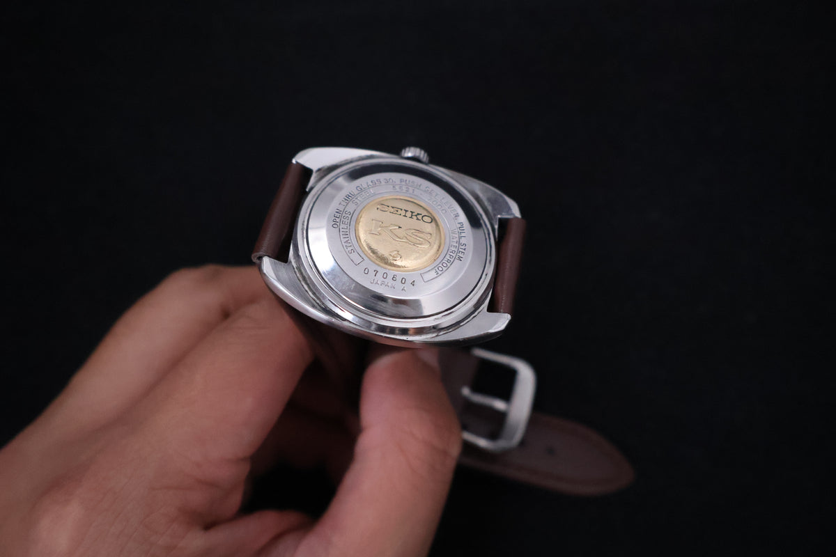 (SERVICED) Rare Vintage 1970 Seiko King Seiko 56KS Hi-Beat Gold Medallion 5621-7000