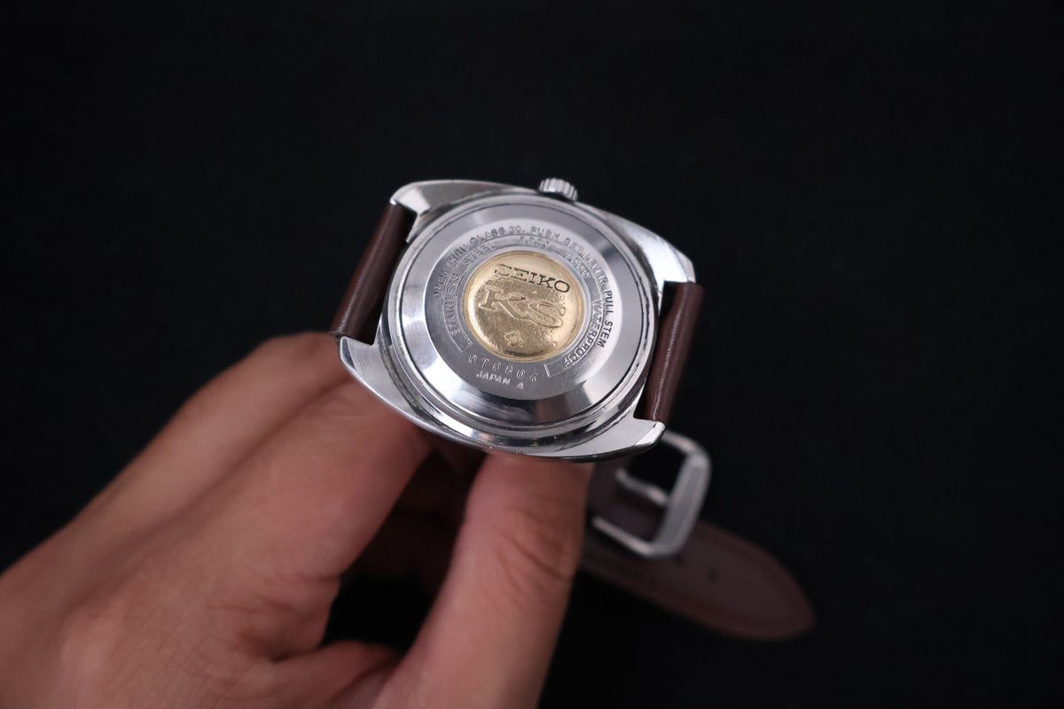 (SERVICED) Rare Vintage 1970 Seiko King Seiko 56KS Hi-Beat Gold Medallion 5621-7000