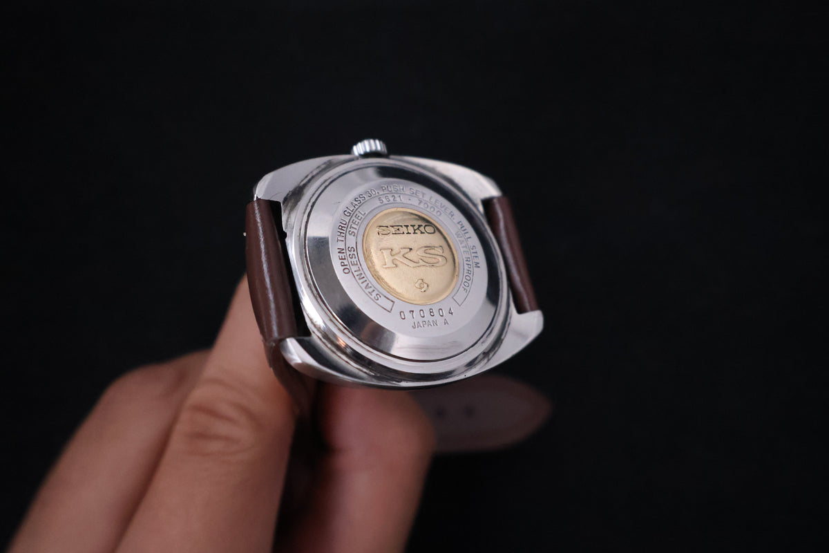(SERVICED) Rare Vintage 1970 Seiko King Seiko 56KS Hi-Beat Gold Medallion 5621-7000