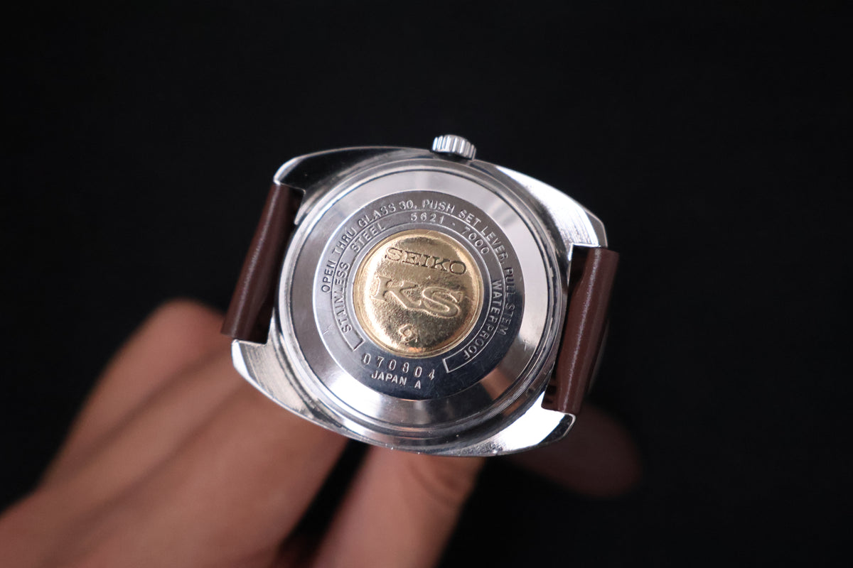 (SERVICED) Rare Vintage 1970 Seiko King Seiko 56KS Hi-Beat Gold Medallion 5621-7000