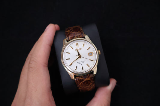 (SERVICED) Rare Vintage 1968 King Seiko KS 25 Jewels Gold Medallion 4402-8000