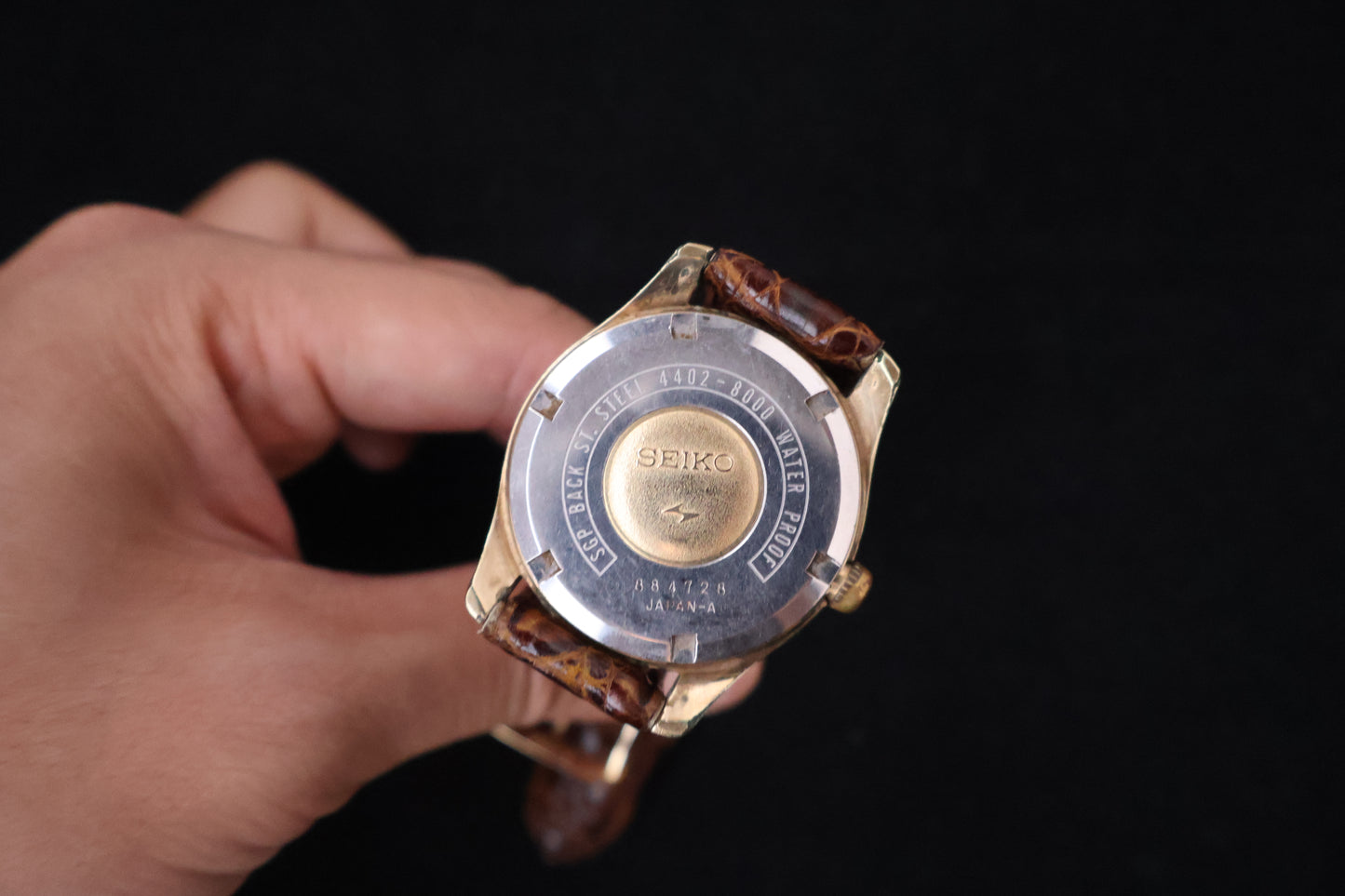 (SERVICED) Rare Vintage 1968 King Seiko KS 25 Jewels Gold Medallion 4402-8000