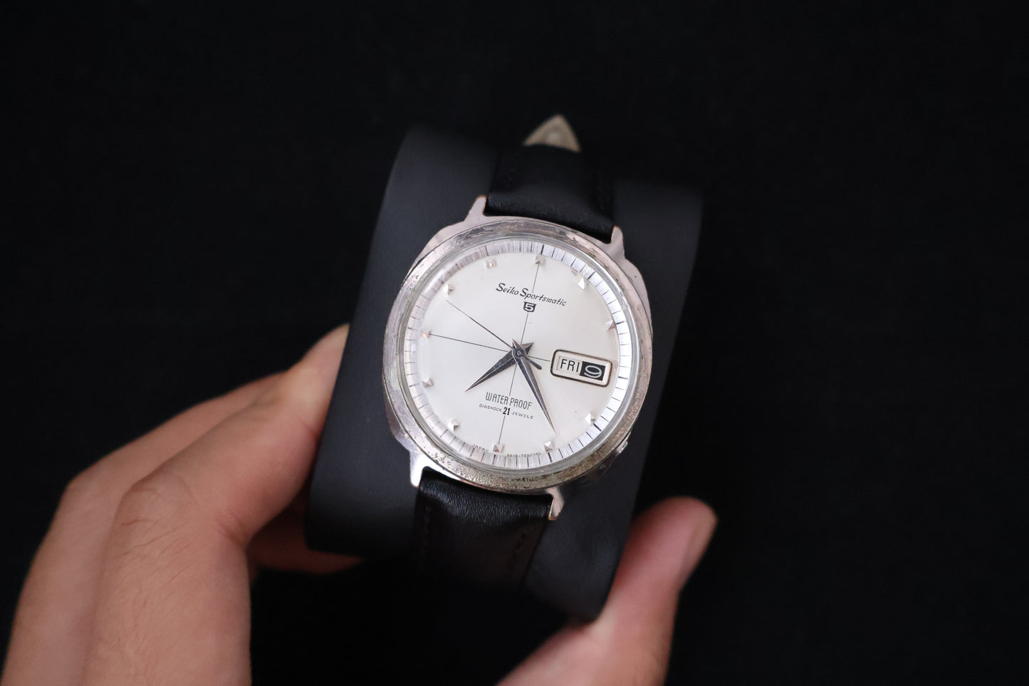 (SERVICED) Rare Vintage 1964 Seiko Sportsmatic 5 Diashock 21 Jewels 6619 - 7990