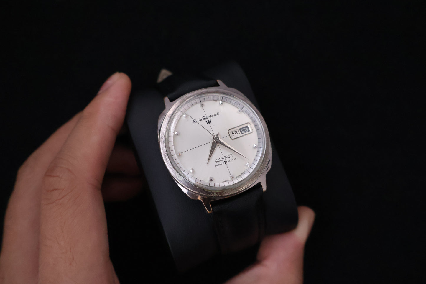 (SERVICED) Rare Vintage 1964 Seiko Sportsmatic 5 Diashock 21 Jewels 6619 - 7990