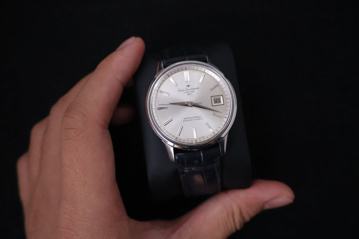 (SERVICED) Rare Vintage 1965 Seiko Sportsmatic Calendar 820 17 Jewels 7625-8961