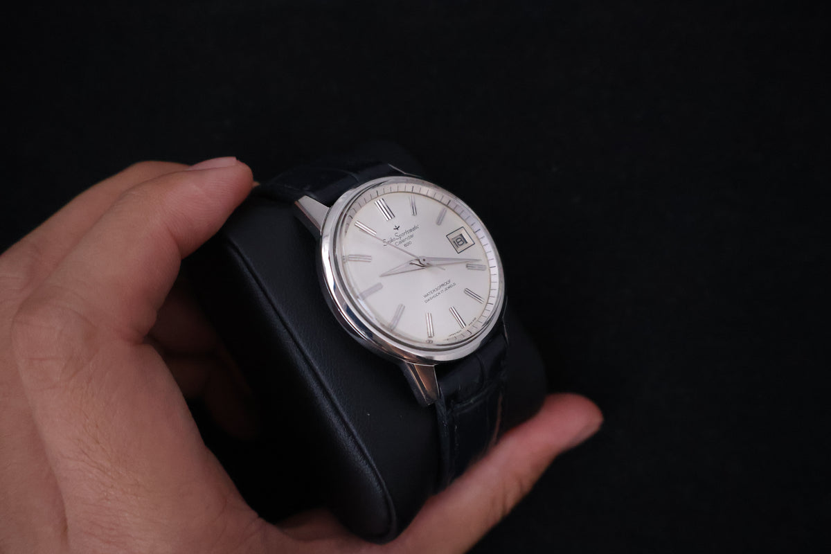 (SERVICED) Rare Vintage 1965 Seiko Sportsmatic Calendar 820 17 Jewels 7625-8961