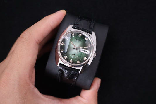 (SERVICED) Rare Vintage 1972 Seiko Lord Matic Emerald Faceted 25 Jewels 5606-7230