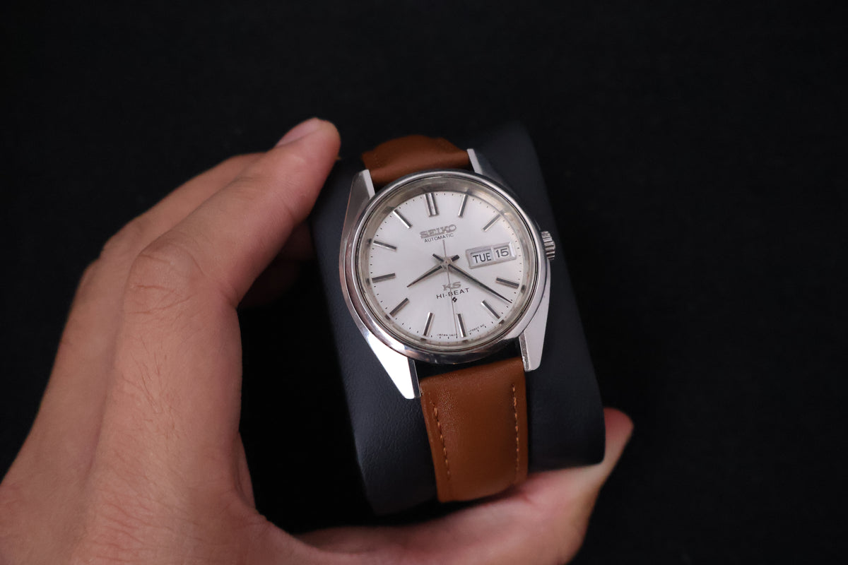 (SERVICED) Rare Vintage 1970 Seiko King Seiko 56KS Hi-Beat Gold Medallion 25 Jewels 5626-7000