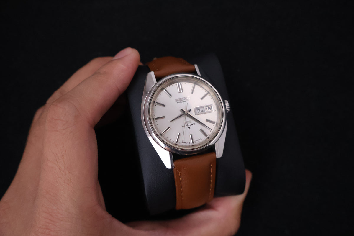 (SERVICED) Rare Vintage 1970 Seiko King Seiko 56KS Hi-Beat Gold Medallion 25 Jewels 5626-7000