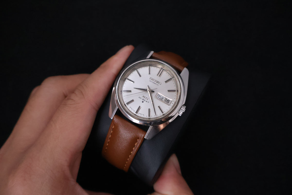 (SERVICED) Rare Vintage 1970 Seiko King Seiko 56KS Hi-Beat Gold Medallion 25 Jewels 5626-7000