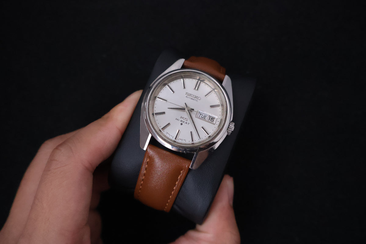 (SERVICED) Rare Vintage 1970 Seiko King Seiko 56KS Hi-Beat Gold Medallion 25 Jewels 5626-7000