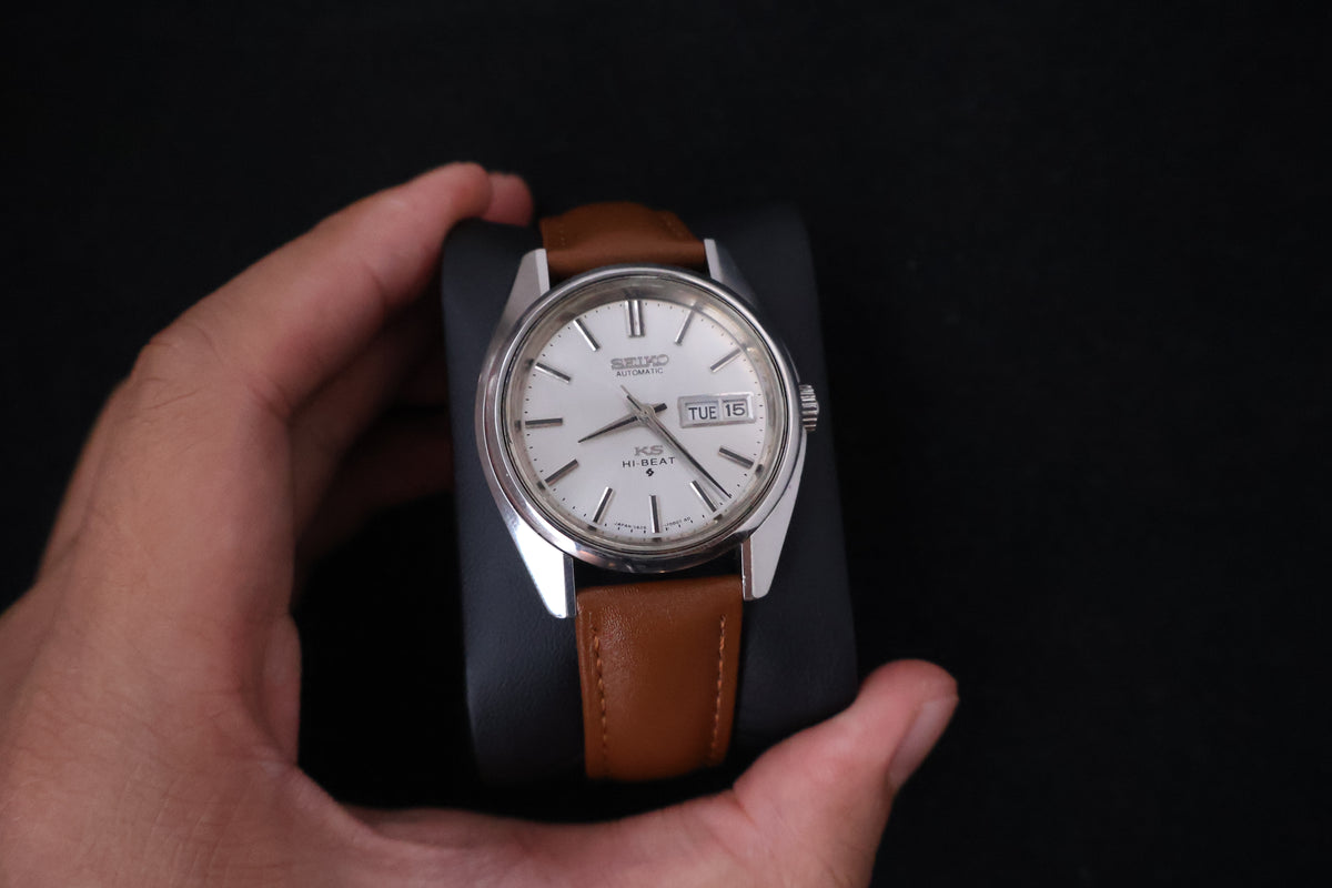 (SERVICED) Rare Vintage 1970 Seiko King Seiko 56KS Hi-Beat Gold Medallion 25 Jewels 5626-7000