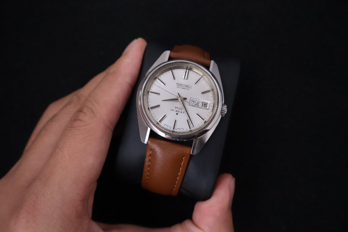 (SERVICED) Rare Vintage 1970 Seiko King Seiko 56KS Hi-Beat Gold Medallion 25 Jewels 5626-7000