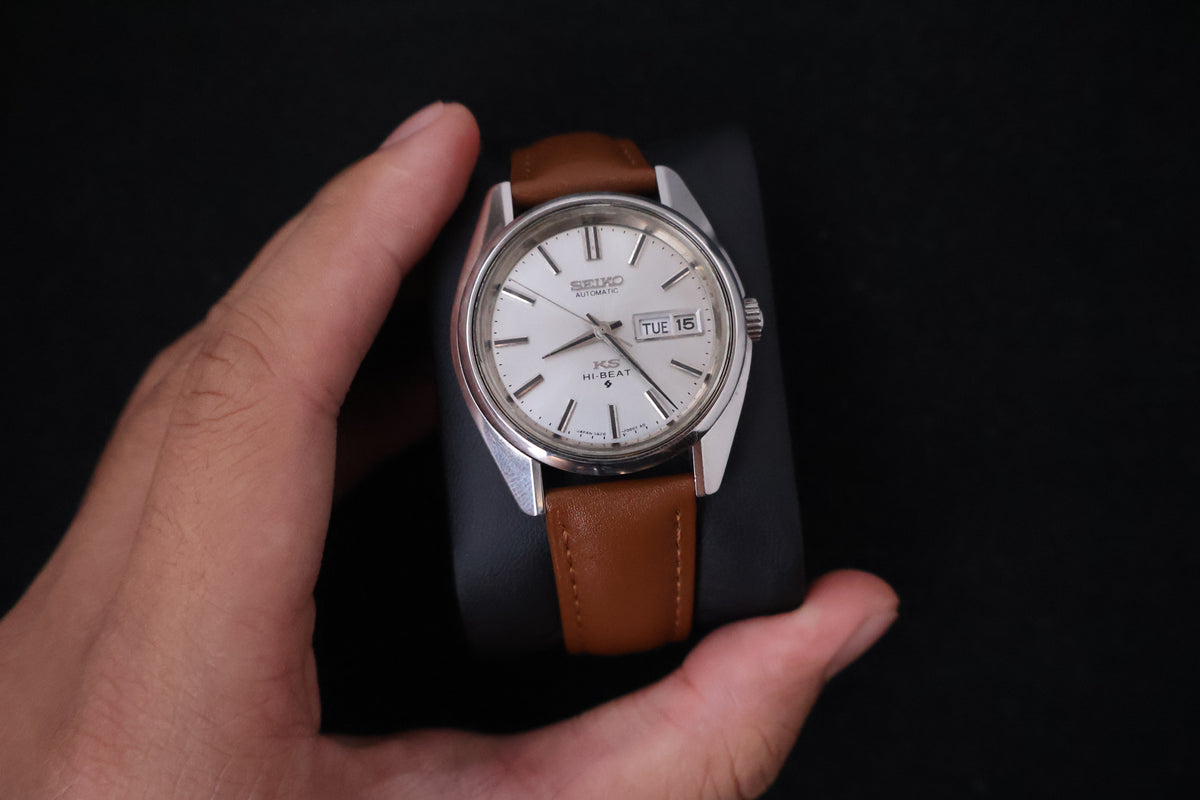 (SERVICED) Rare Vintage 1970 Seiko King Seiko 56KS Hi-Beat Gold Medallion 25 Jewels 5626-7000