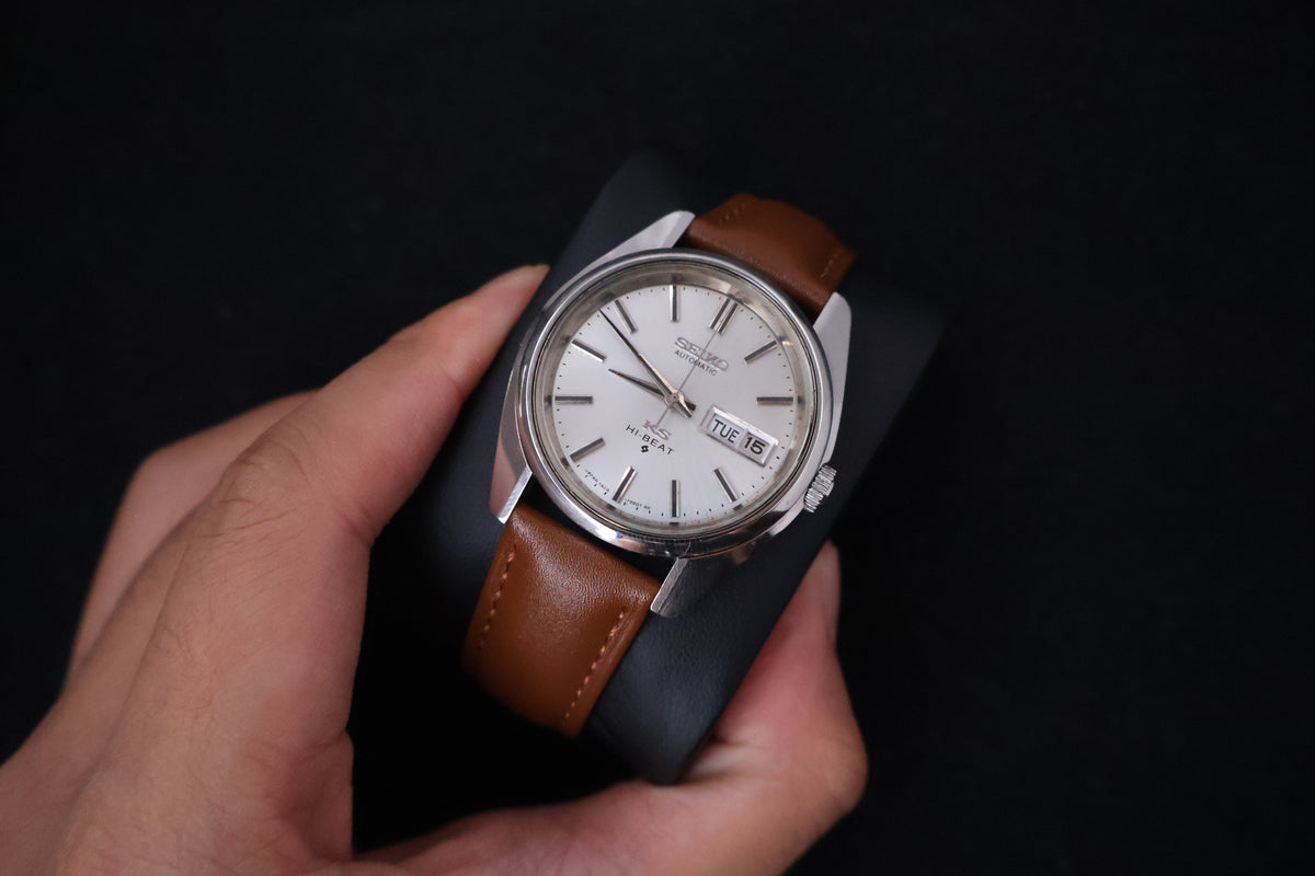 (SERVICED) Rare Vintage 1970 Seiko King Seiko 56KS Hi-Beat Gold Medallion 25 Jewels 5626-7000