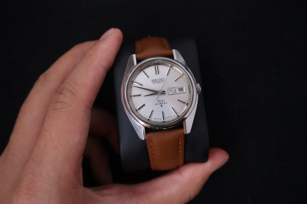(SERVICED) Rare Vintage 1970 Seiko King Seiko 56KS Hi-Beat Gold Medallion 25 Jewels 5626-7000