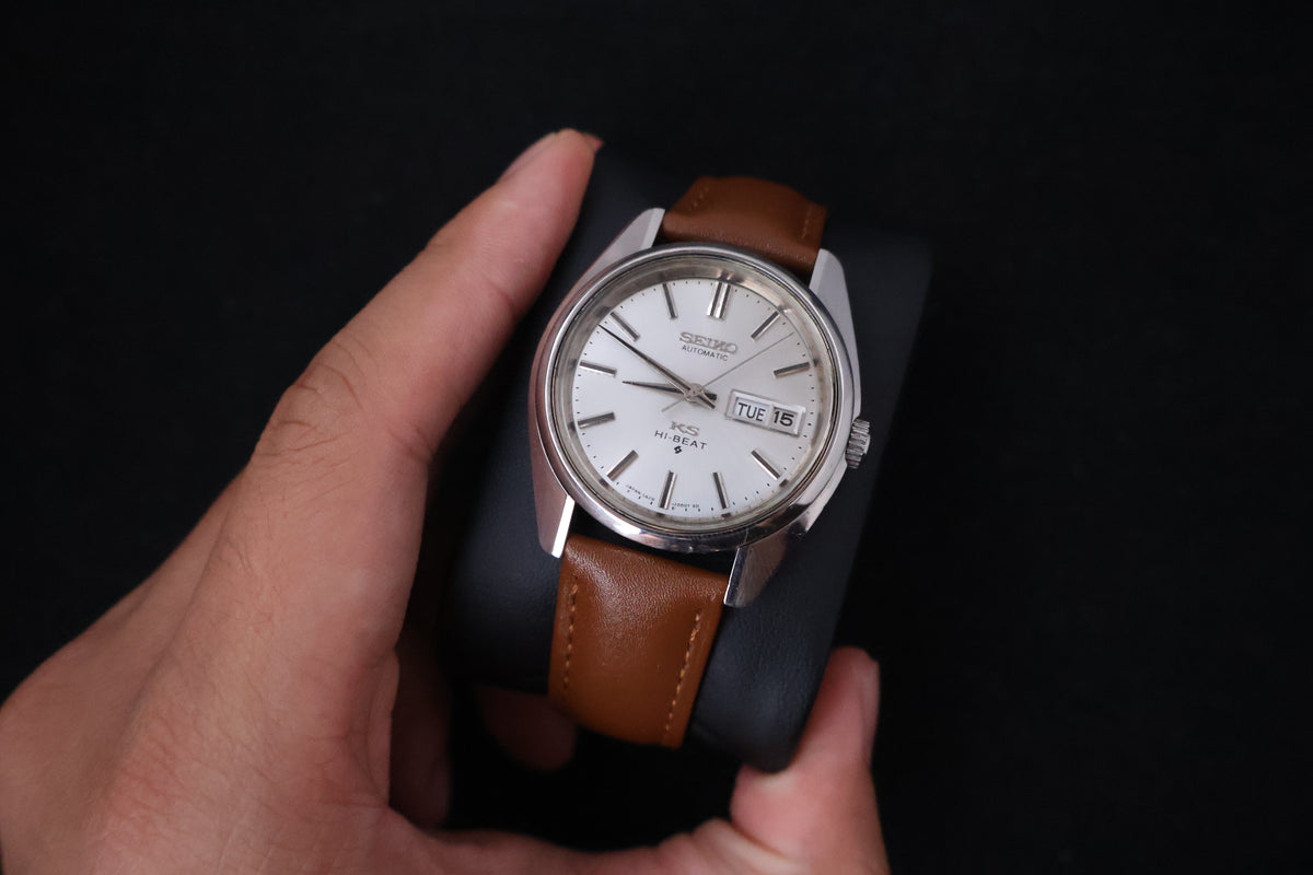 (SERVICED) Rare Vintage 1970 Seiko King Seiko 56KS Hi-Beat Gold Medallion 25 Jewels 5626-7000