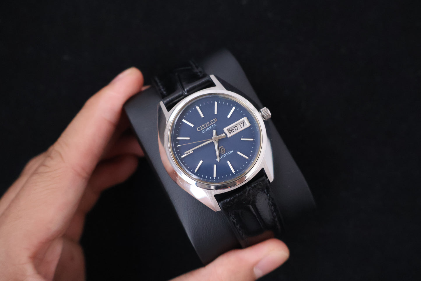 (SERVICED) Rare Vintage 1975 Citizen Crystron Quartz Blue Dial 8620-860098Y