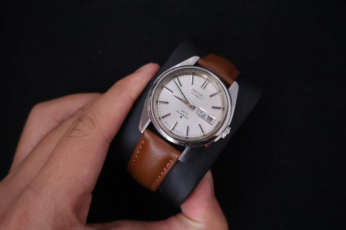 (SERVICED) Rare Vintage 1970 Seiko King Seiko 56KS Hi-Beat Gold Medallion 25 Jewels 5626-7000