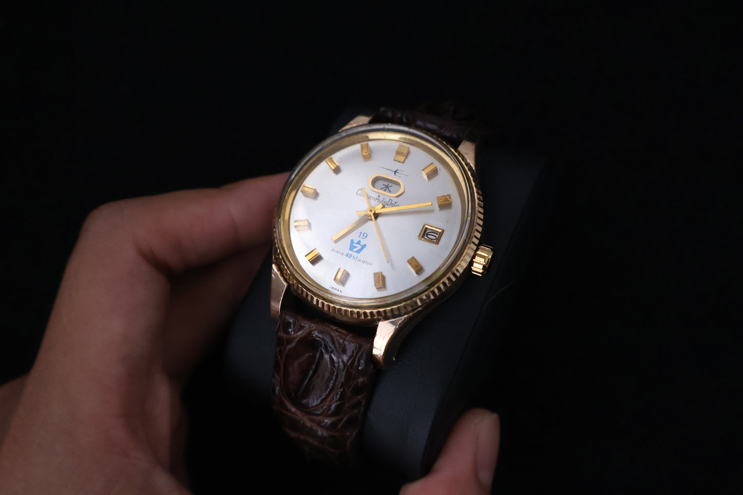 (SERVICED) Rare Vintage 1965 Citizen Auto Dater 7 19 Jewels Gold Plated - 50400661