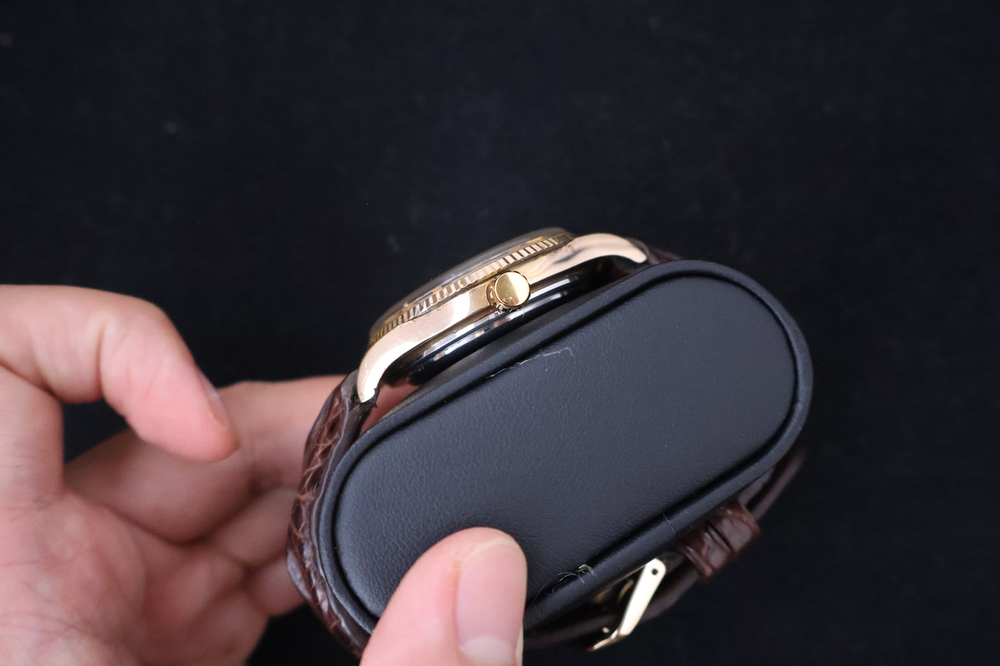 (SERVICED) Rare Vintage 1965 Citizen Auto Dater 7 19 Jewels Gold Plated - 50400661