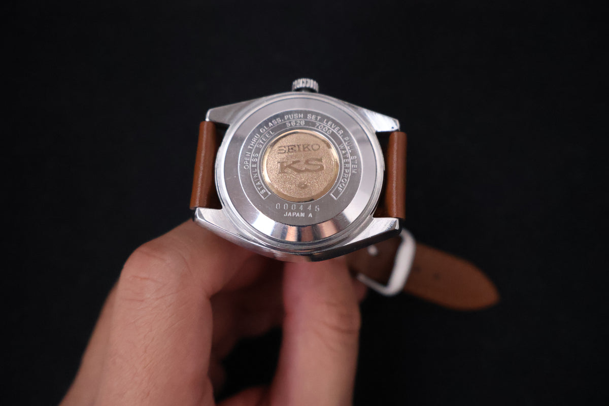 (SERVICED) Rare Vintage 1970 Seiko King Seiko 56KS Hi-Beat Gold Medallion 25 Jewels 5626-7000