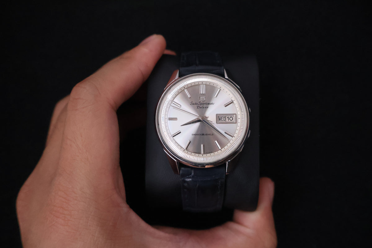 (SERVICED) Rare Vintage 1965 Seiko Sportsmatic 5 Deluxe 25 Jewels 7619-7010