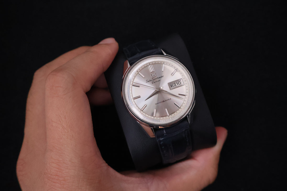 (SERVICED) Rare Vintage 1965 Seiko Sportsmatic 5 Deluxe 25 Jewels 7619-7010