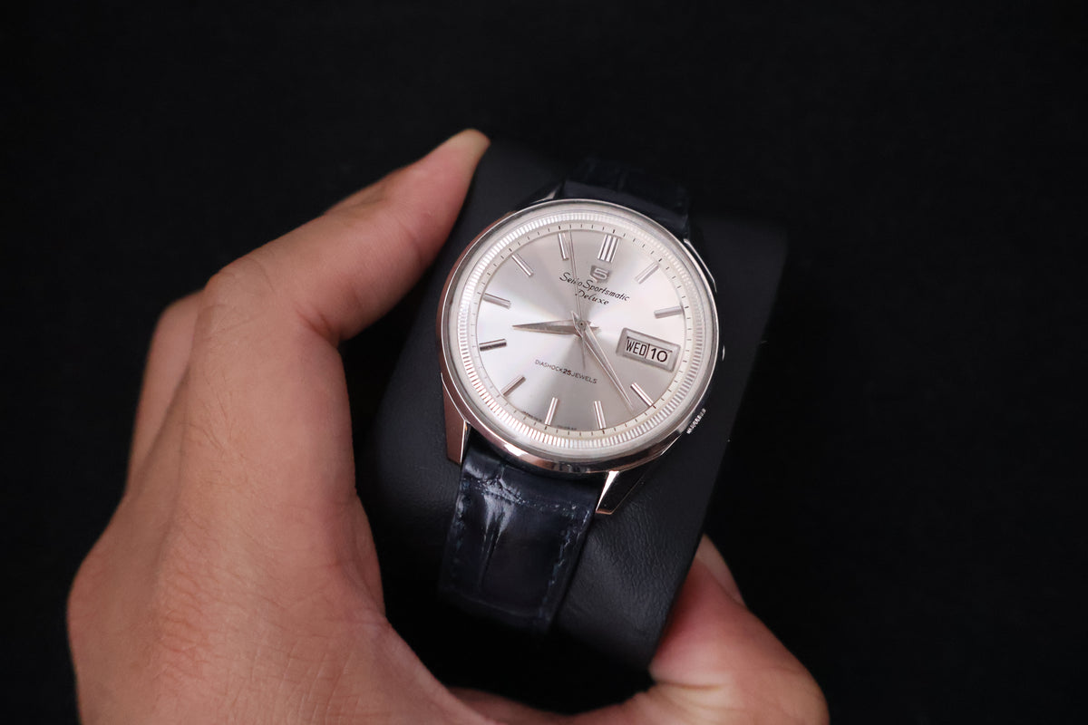 (SERVICED) Rare Vintage 1965 Seiko Sportsmatic 5 Deluxe 25 Jewels 7619-7010