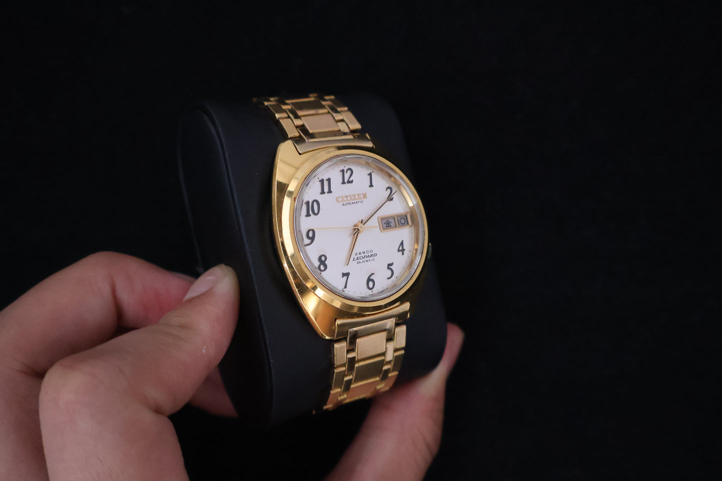 (SERVICED) Rare Vintage 1974 Citizen 28800 Leopard 24 Jewels - 7700-771491-Y