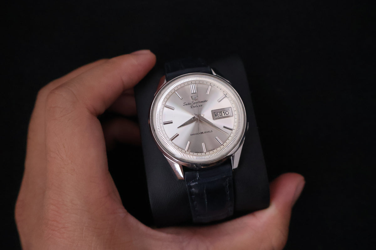 (SERVICED) Rare Vintage 1965 Seiko Sportsmatic 5 Deluxe 25 Jewels 7619-7010