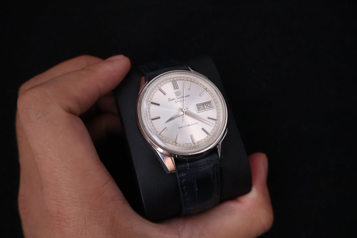 (SERVICED) Rare Vintage 1965 Seiko Sportsmatic 5 Deluxe 25 Jewels 7619-7010