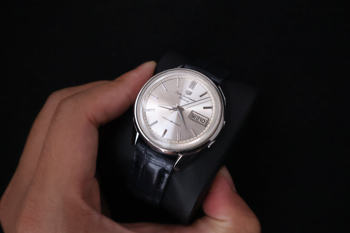 (SERVICED) Rare Vintage 1965 Seiko Sportsmatic 5 Deluxe 25 Jewels 7619-7010