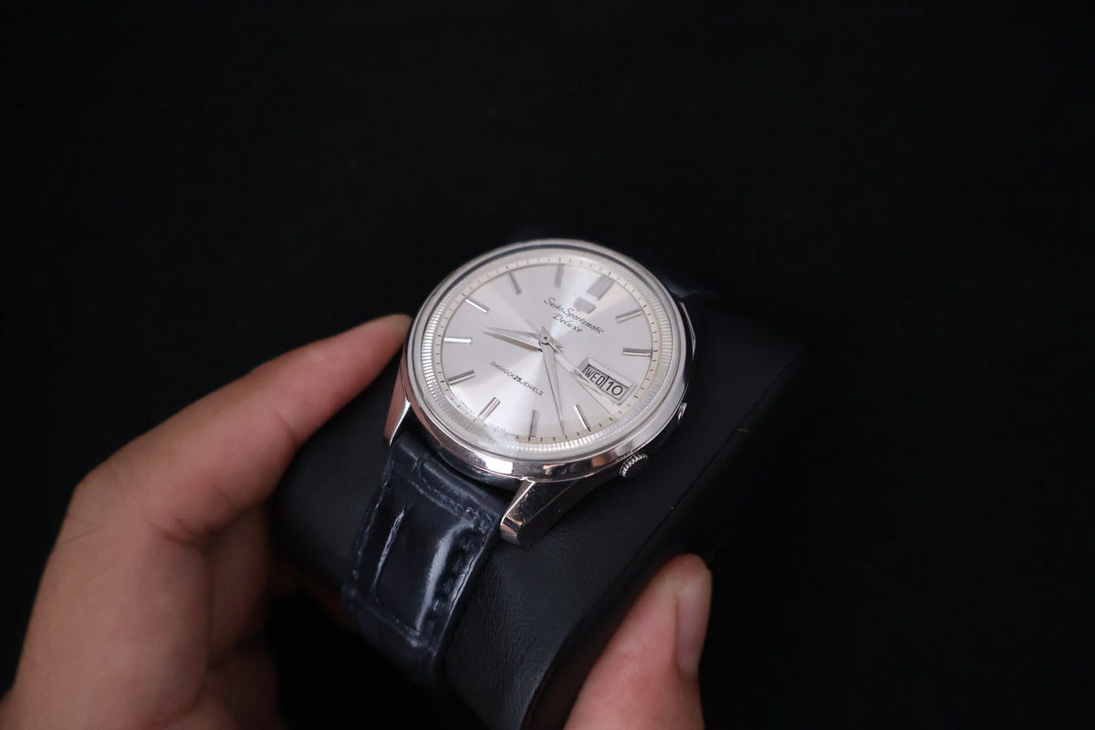 (SERVICED) Rare Vintage 1965 Seiko Sportsmatic 5 Deluxe 25 Jewels 7619-7010