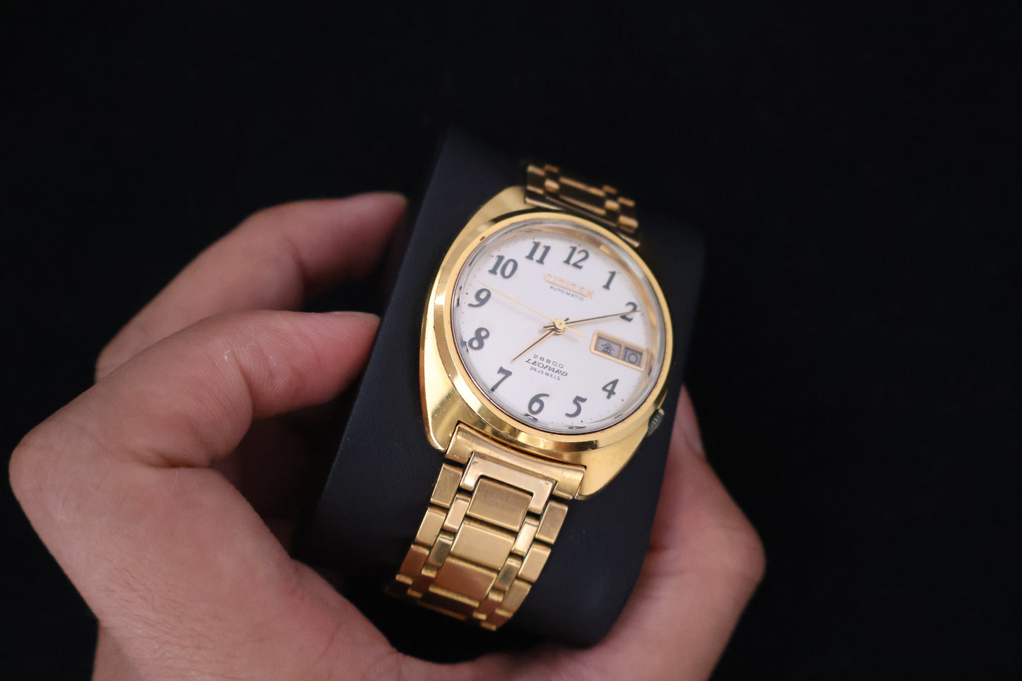 (SERVICED) Rare Vintage 1974 Citizen 28800 Leopard 24 Jewels - 7700-771491-Y