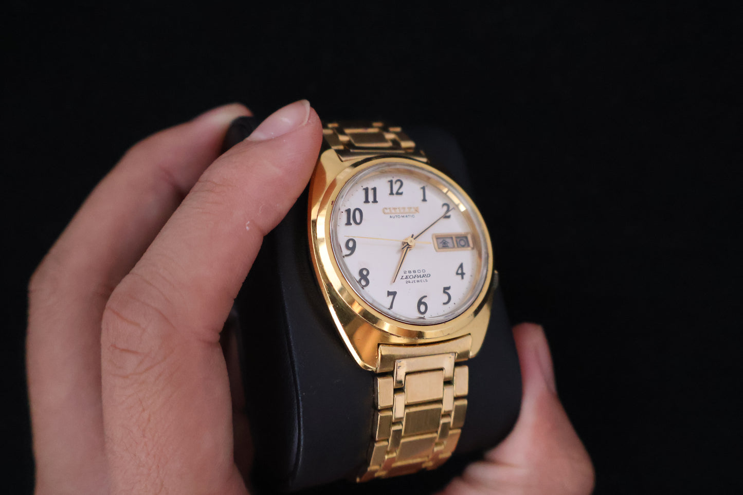 (SERVICED) Rare Vintage 1974 Citizen 28800 Leopard 24 Jewels - 7700-771491-Y