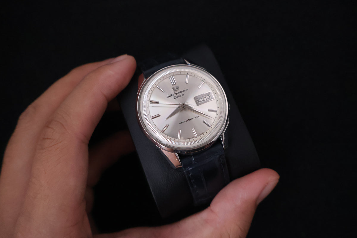 (SERVICED) Rare Vintage 1965 Seiko Sportsmatic 5 Deluxe 25 Jewels 7619-7010