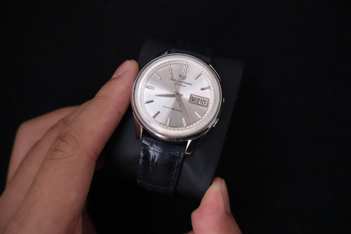 (SERVICED) Rare Vintage 1965 Seiko Sportsmatic 5 Deluxe 25 Jewels 7619-7010