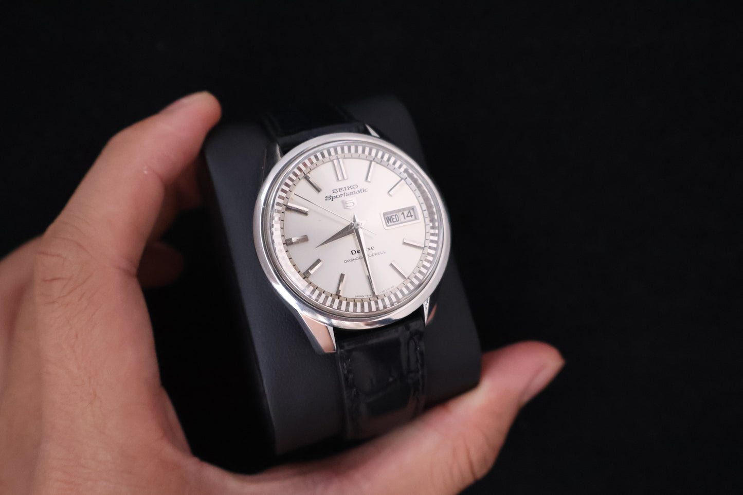 (SERVICED) Rare Vintage 1966 Seiko Sportsmatic 5 Deluxe 25 Jewels 7619-7060