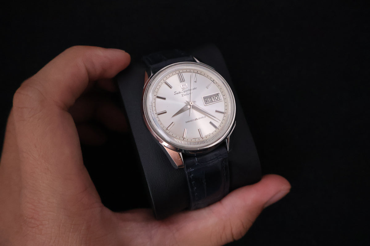(SERVICED) Rare Vintage 1965 Seiko Sportsmatic 5 Deluxe 25 Jewels 7619-7010