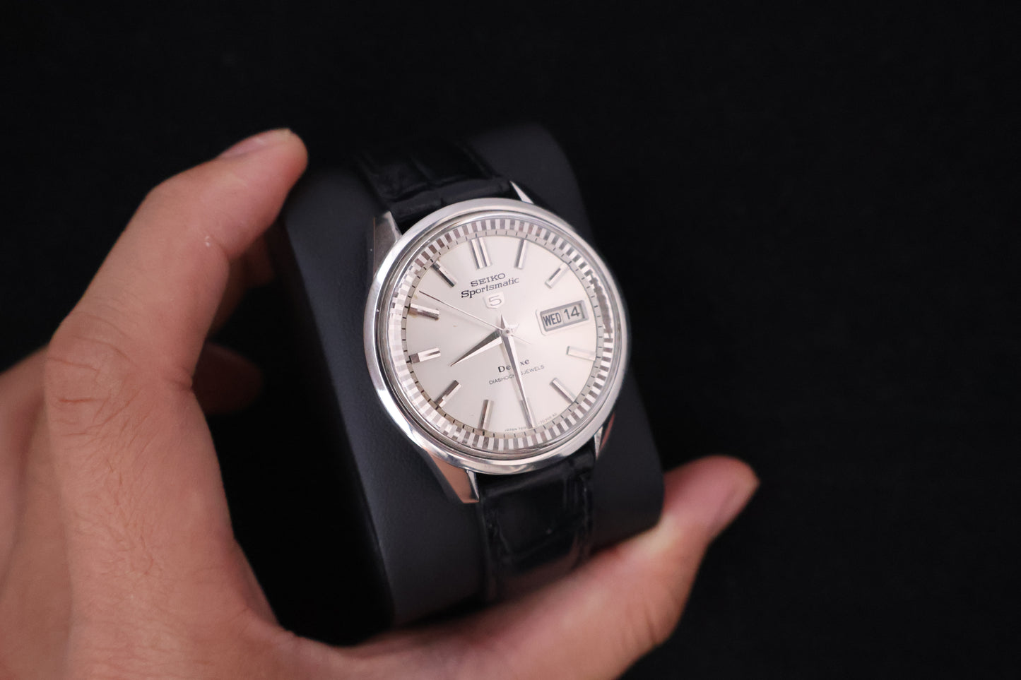 (SERVICED) Rare Vintage 1966 Seiko Sportsmatic 5 Deluxe 25 Jewels 7619-7060