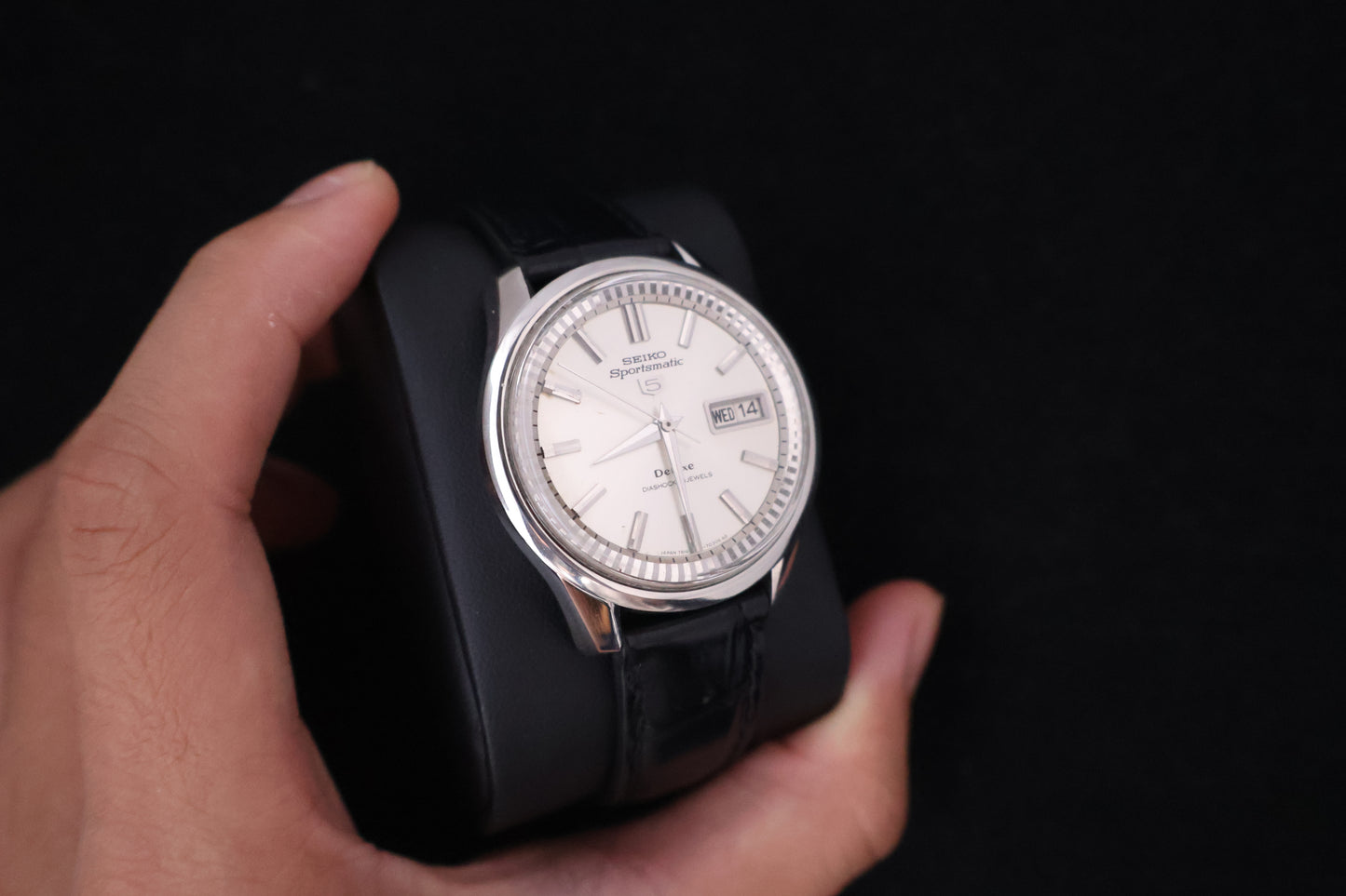 (SERVICED) Rare Vintage 1966 Seiko Sportsmatic 5 Deluxe 25 Jewels 7619-7060