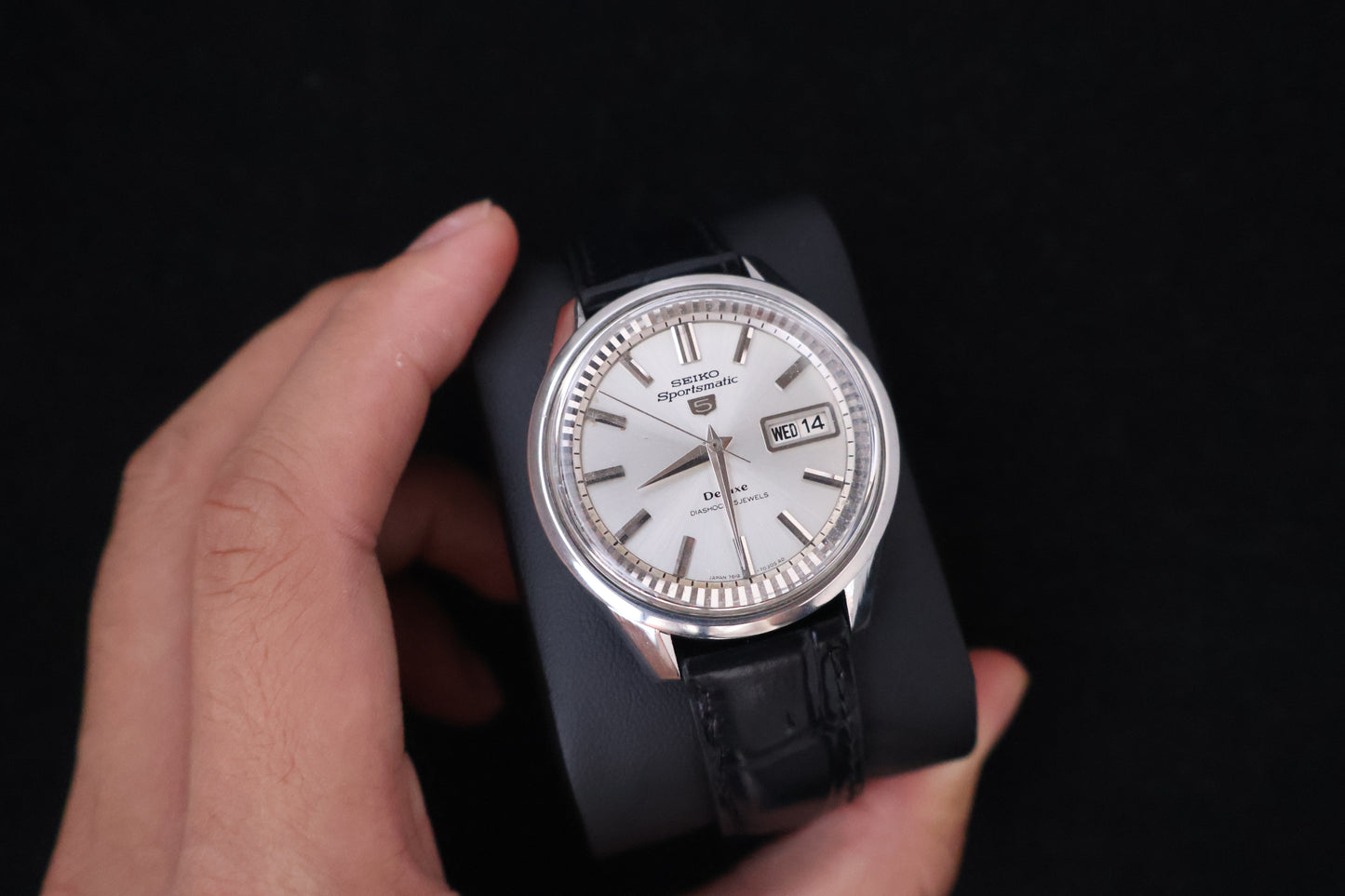 (SERVICED) Rare Vintage 1966 Seiko Sportsmatic 5 Deluxe 25 Jewels 7619-7060